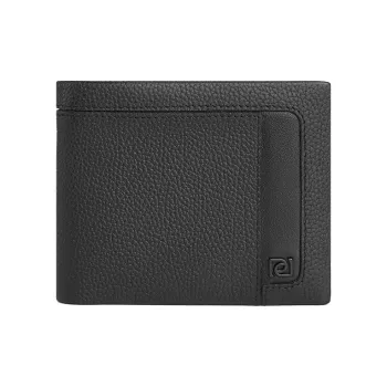 PIERRE CARDIN Cow Leather Card Holder Men's Black