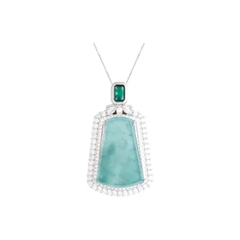 Clear Snow Ice Glutinous Jadeite Necklaces Unisex