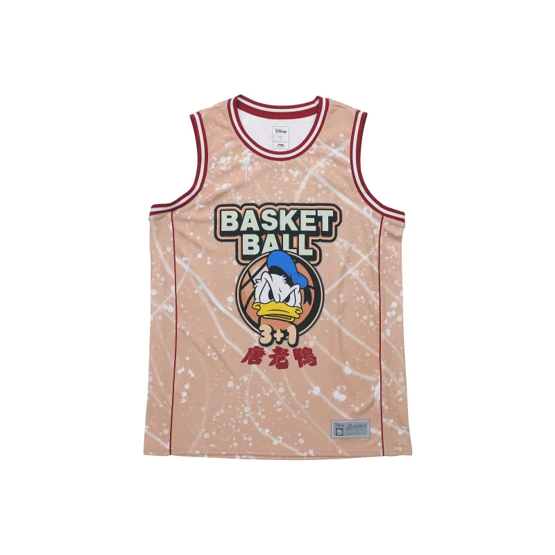 Disney X LINING Basketball Jerseys Men Yellow Spot All Over Print-0