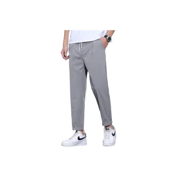 Tonlion Casual Pants Unisex Light Gray