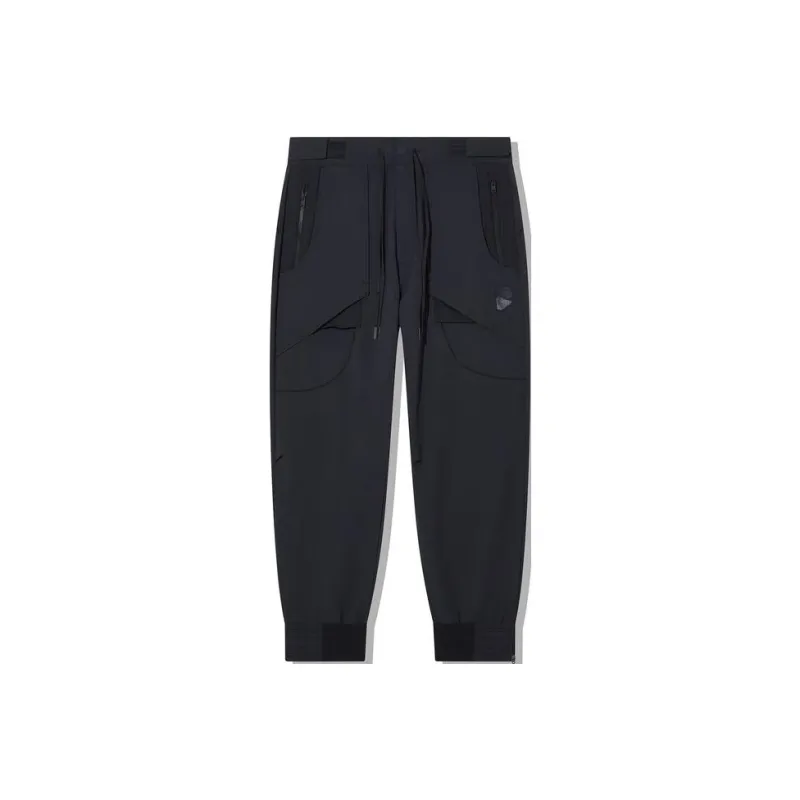 LiNing Li Ning X Jackie Chan Co branded Kung Fu Series Casual Pants Men Charcoal Black-0