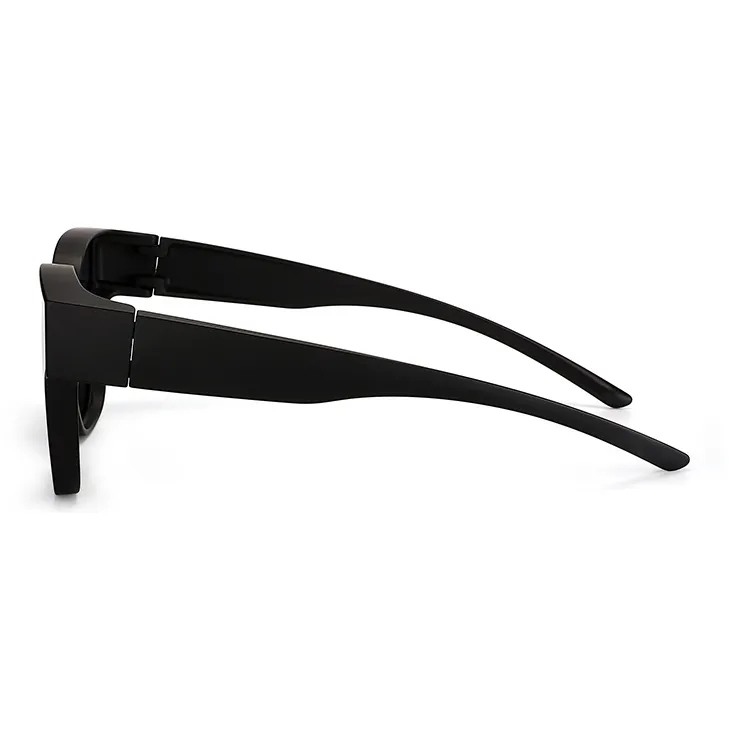BERTHA TR/Memory Plastic Square Sunglasses Unisex Black, White-2