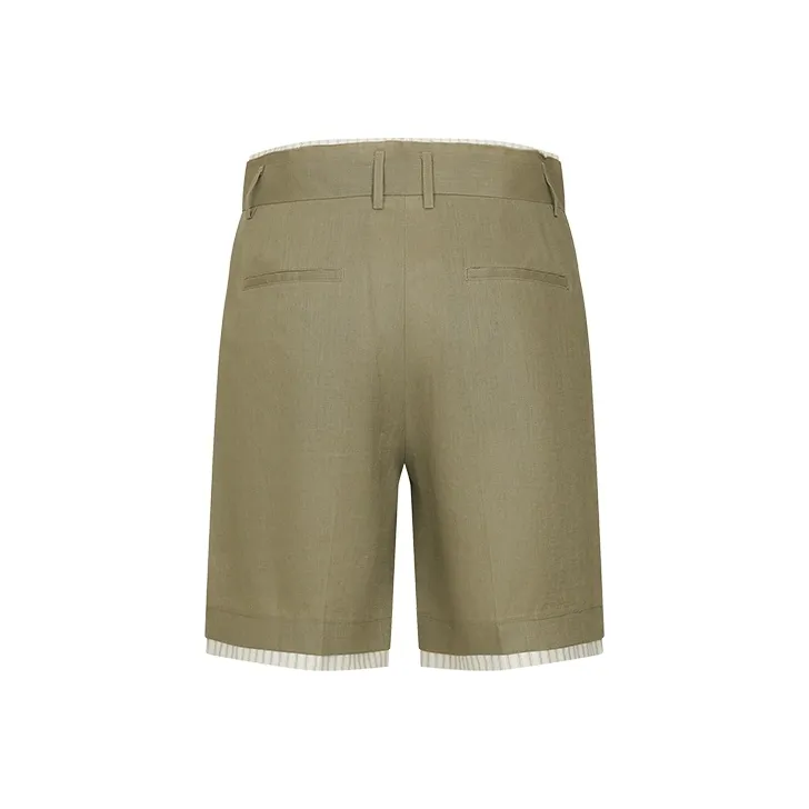 URBAN REVIVO Casual Shorts Men's Coffee Brown-1
