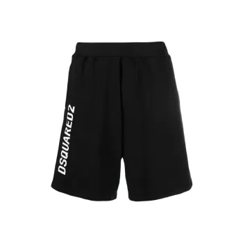 DSQUARED 2 Cotton Logo Print Shorts