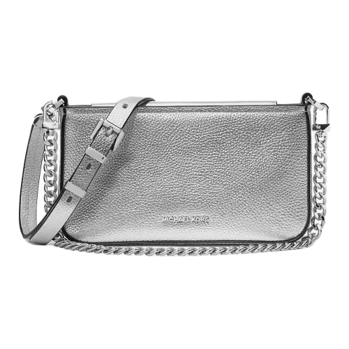 MICHAEL KORS Bryant Leather Crossbody Bag, Shoulder Bag Women's Silver