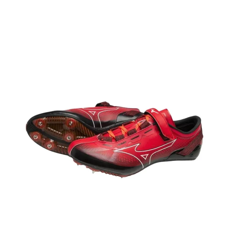 Mizuno Slip Resistant And Abrasion Resistant Functionality Red Track And Field Shoes Unisex Low Top-3