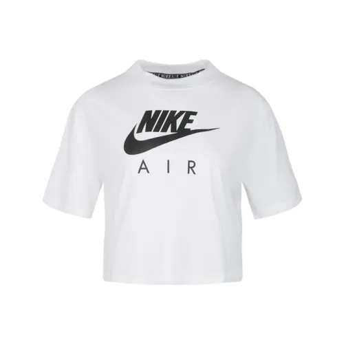 nike ivory Crop Tops Women's White