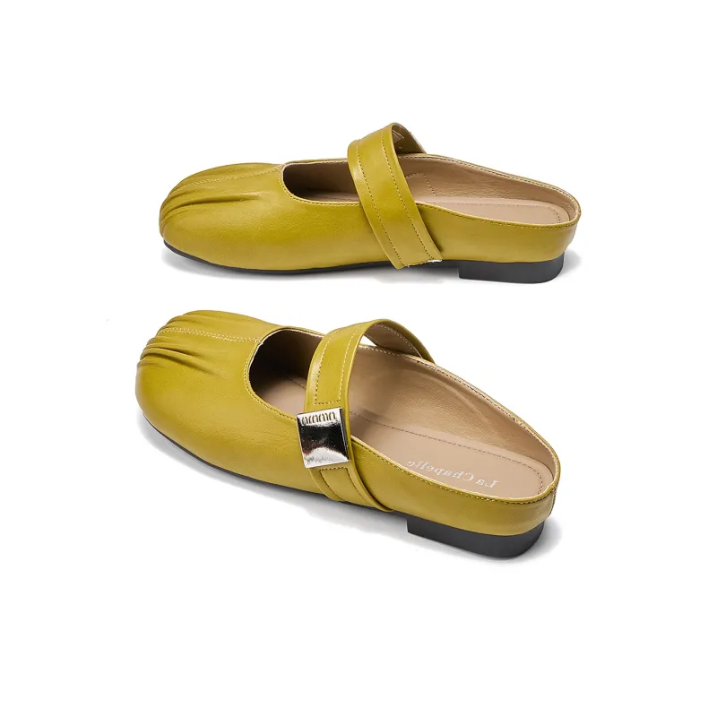 La Chapelle Antibacterial, Slip Resistant, Abrasion Resistant Closed Toe Slippers Women's Yellow-2