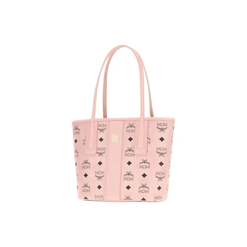 MCM Liz Visetos Artificial Leather Tote Bag, Shopping Bag, Handbag Mini Women's Pink-2