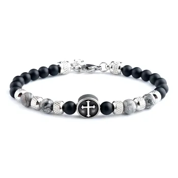 MUXIANG Map Stone Bracelets Unisex