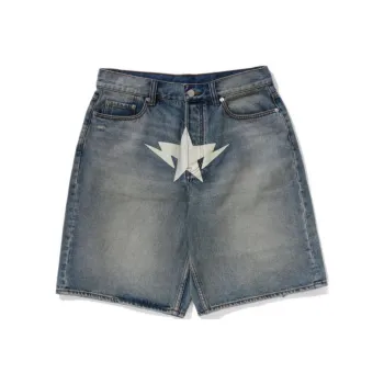 A BATHING APE Twin Star Denim Shorts
