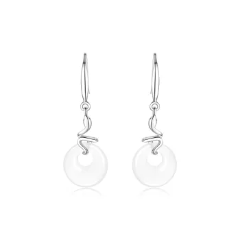 Lao Feng Xiang Chalcedony Earrings Women's