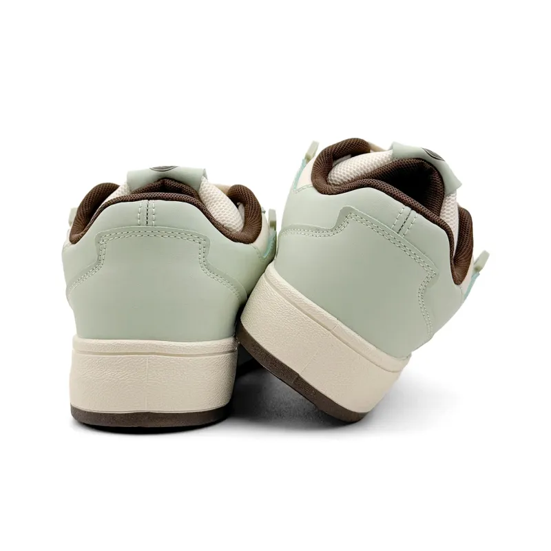 Mengsai Anti-Slip And Wear-Resistant Lightweight Low-Top Skateboard Shoes Men's Mint Chocolate-2