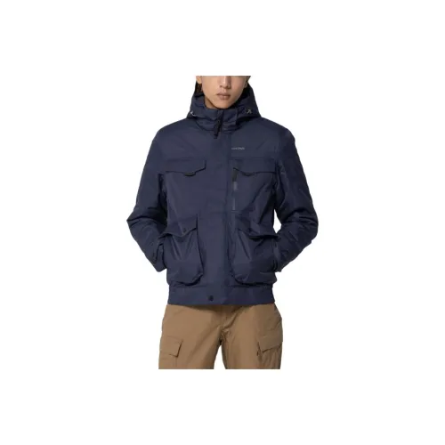 DECATHLON SH500 QUECHUA Puffer Jacket Men's Blue Black