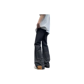 KIRHNE Jeans Unisex Washed Black