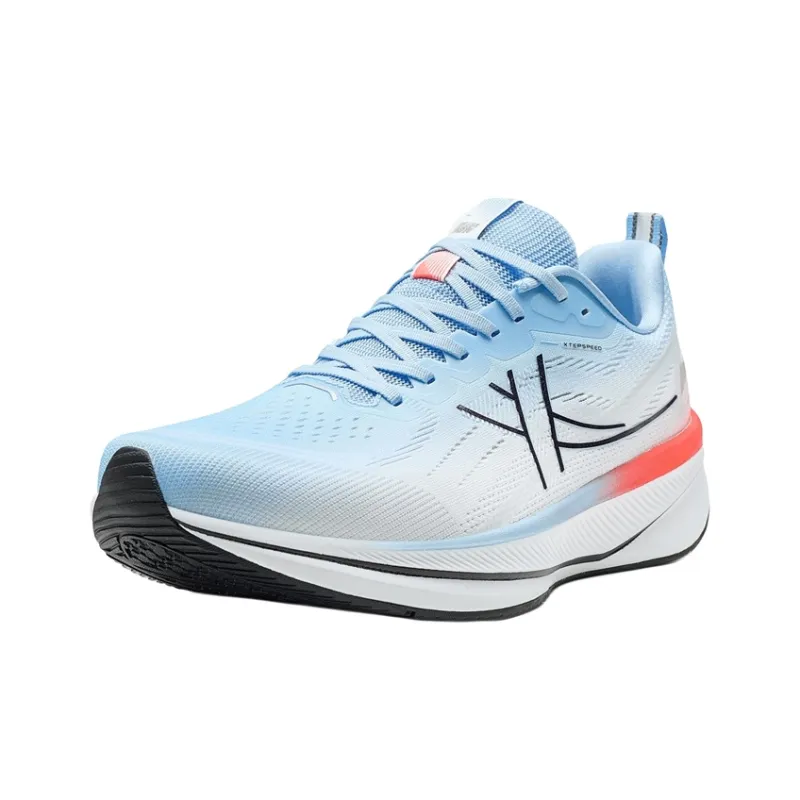 XTEP 6.0 Speed Cushioning Waterproof Low Top Casual Running Shoes Men's Blue White-1