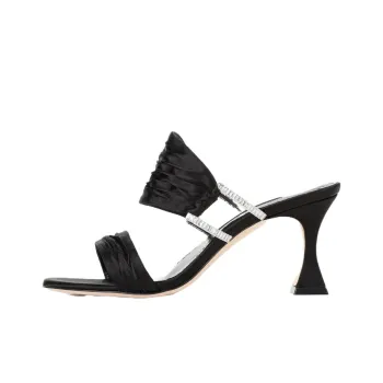 MANOLO BLAHNIK Chinap Slip Resistant Slide Slippers 7cm Women's Black