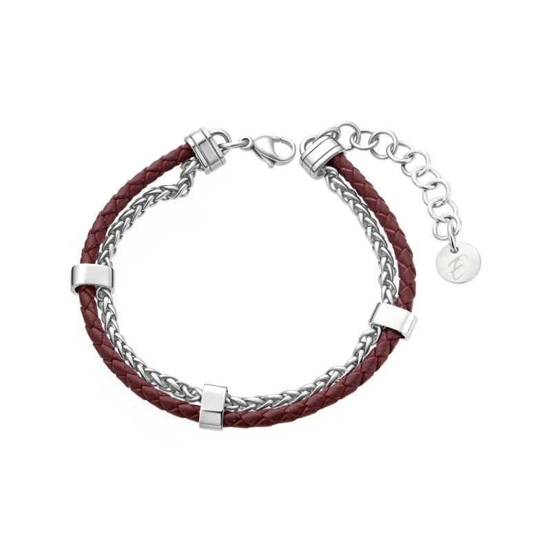 ENFANTIN Leather Titanium Bracelets Unisex-5