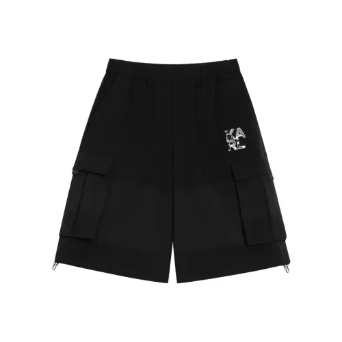 KARL 블랙 남녀공용 캐주얼 반바지