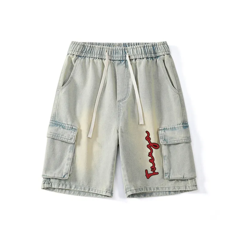 PAINT STAIN Denim Shorts Unisex-0
