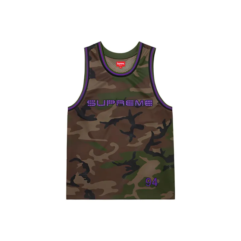 Supreme Rhinestone Basketball Jersey-0