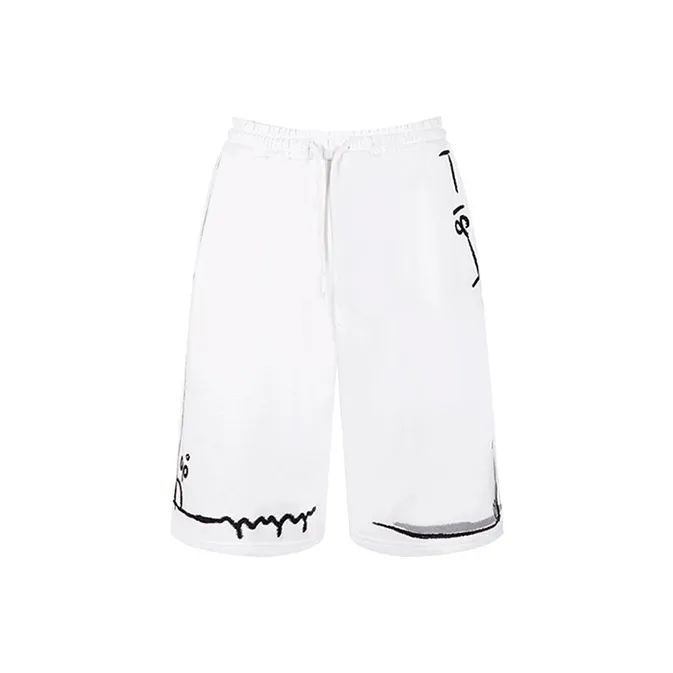 YLDP Casual Shorts Unisex White-0