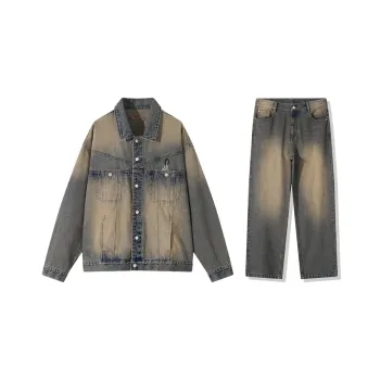 Lilbetter Casual Sportswear Unisex Denim Jacket+Jeans Set