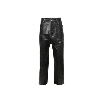Vetements Distressed Leather Pants