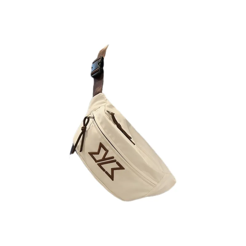 Tonlion Nylon Sling Bag Unisex Black/White-4
