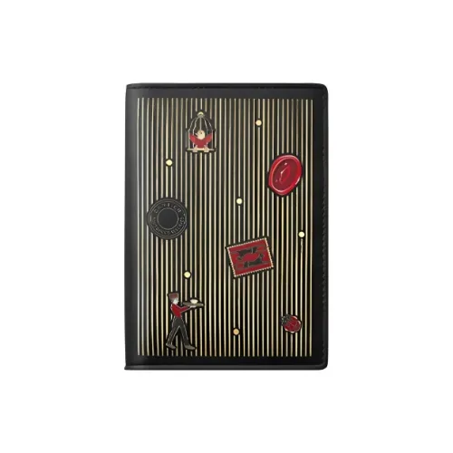 CARTIER Calfskin Passport Holder Men's Black