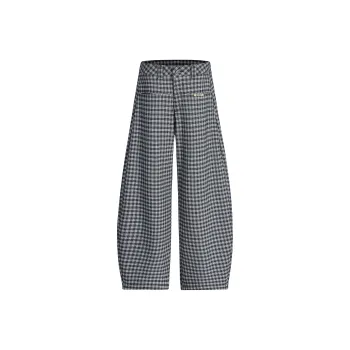 GDRX Casual Pants Unisex Black White Plaid