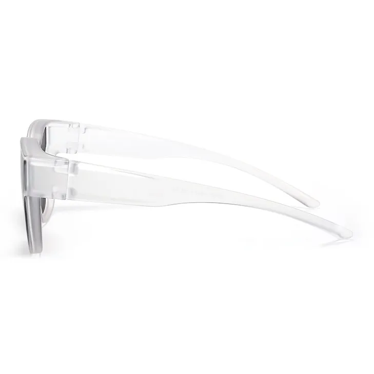 BERTHA TR/Memory Plastic Square Sunglasses Unisex Black, White-5