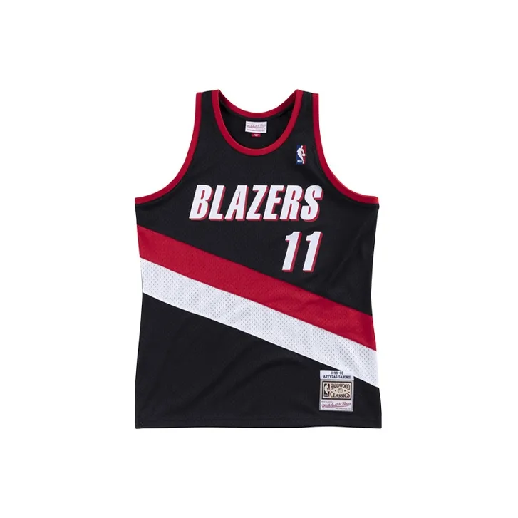 Mitchell & Ness Portland Trail Blazers 1999/00 Arvydas Sabonis Swingman Road Jersey-0
