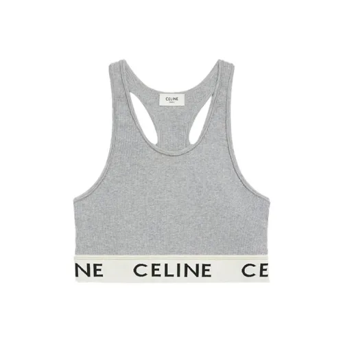 CELINE Tank Tops Women's Gray