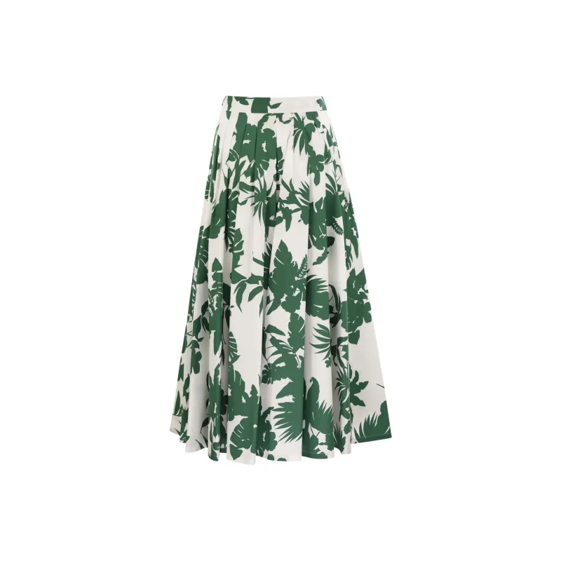 MaxMara Studio Casual Long Skirt Women's Green-1