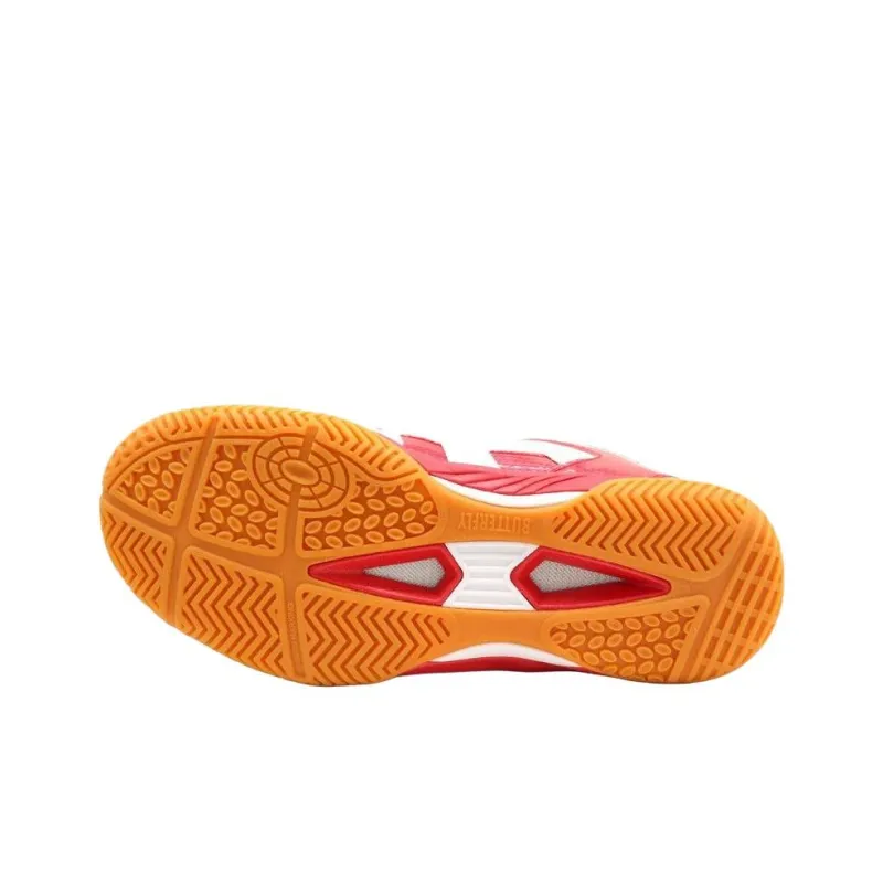Butterfly Slip Resistant And Abrasion Resistant Functionality Low Top Table Tennis Shoes Unisex White Red-3