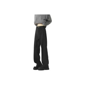 NEAR HERE Casual Pants Unisex Black