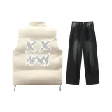 Clothing Sets (Apricot Top+Black Gray Pants)