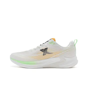 XTEP Cushioning And Breathable Low Top Running Shoes Men's White Orange Green