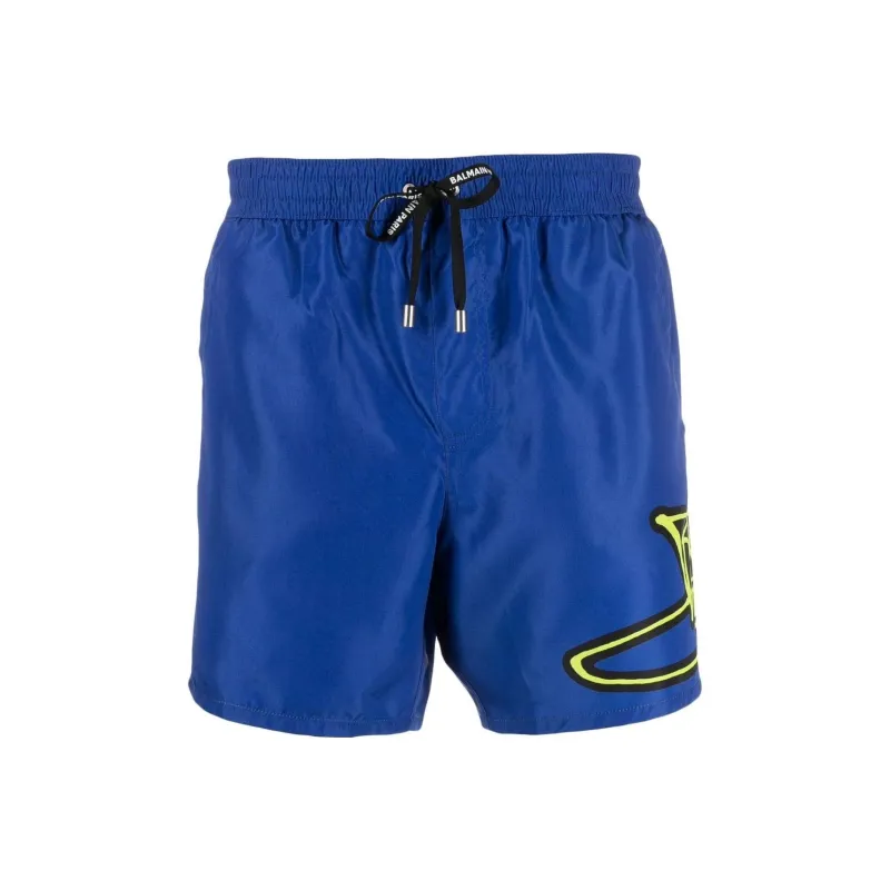BALMAIN Casual Shorts Men Blue-0