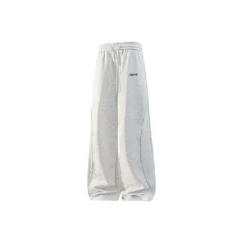 DAREASY Casual Pants Unisex White Heather Gray