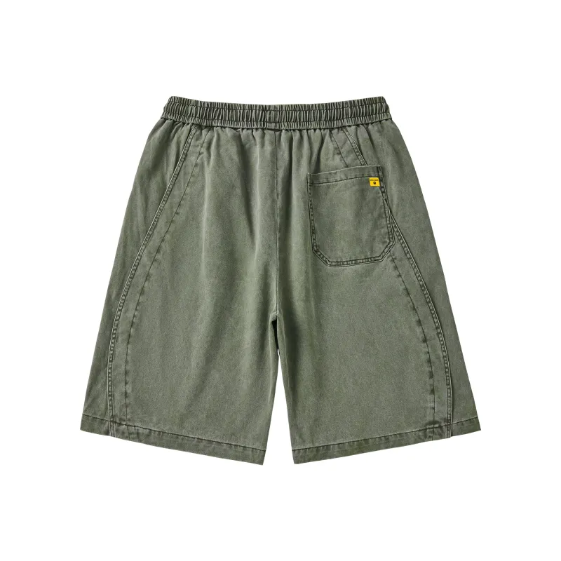 Ghost Mask Denim Shorts Unisex-1