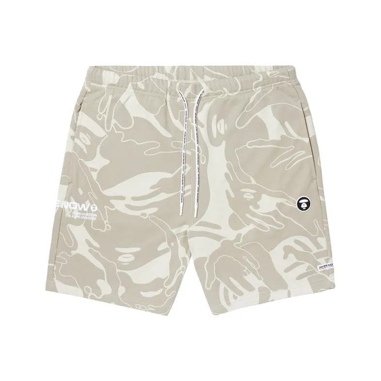 Aape Swirl print Drawstring Track Shorts-0