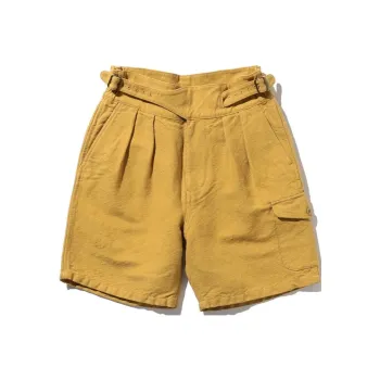 Beams Casual Shorts Men Mustard