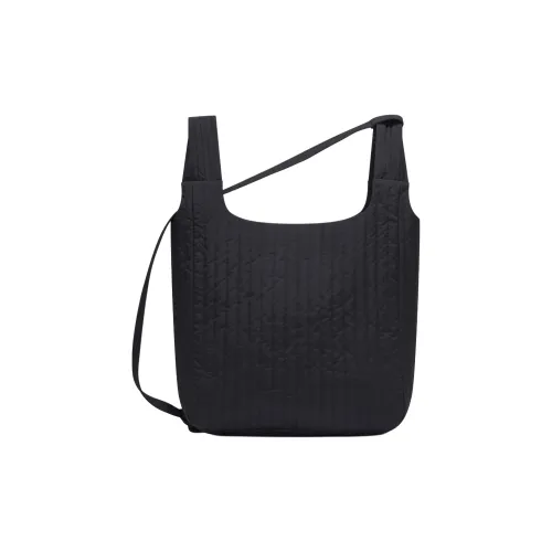 Nice Rice Fabric Shoulder Bag, Crossbody Bag, Handbag Medium Size Unisex Black/Ecru