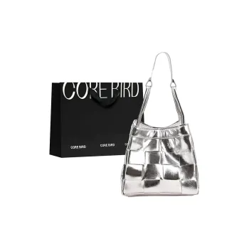 CORE BIRD PU One Shoulder Handbag Women's Silver/Black/Brown