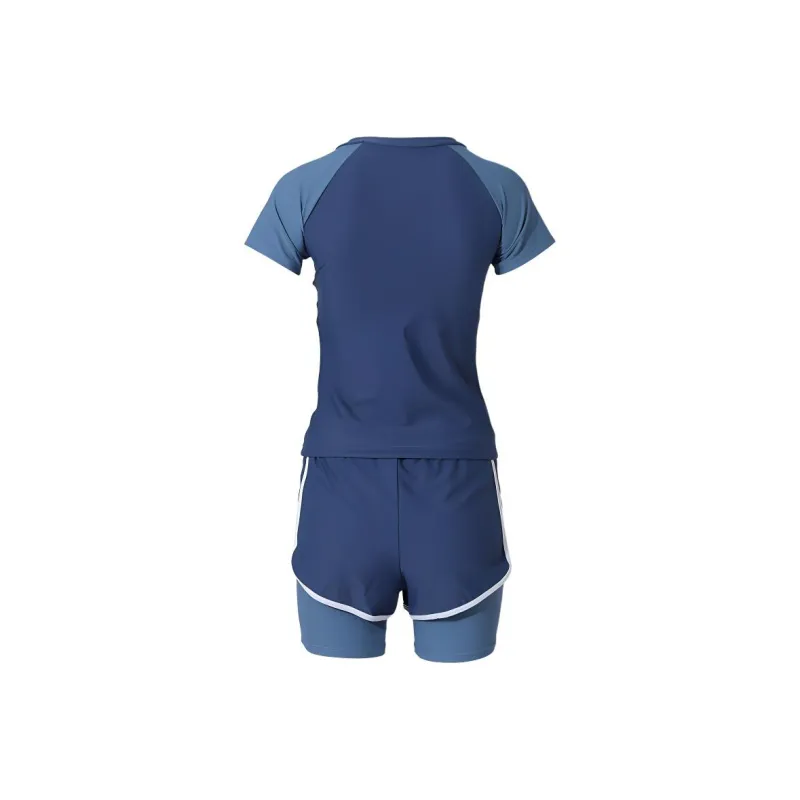 XTEP Swimsuit Set Men's Light Gray Blue-1