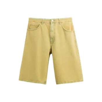 ZARA Denim Shorts Men Yellow