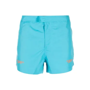 OFF WHITE Logo Printed Swim Shorts