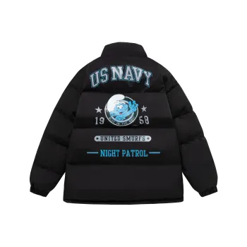 The Smurfs Puffer Jacket Unisex Black